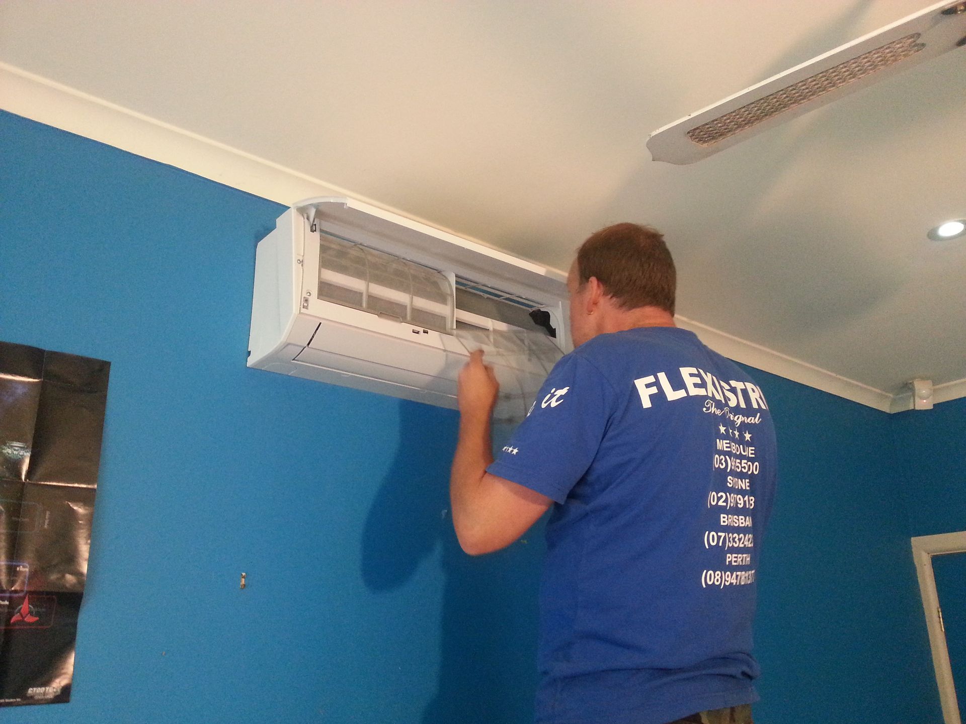 Installed split-system air conditioner