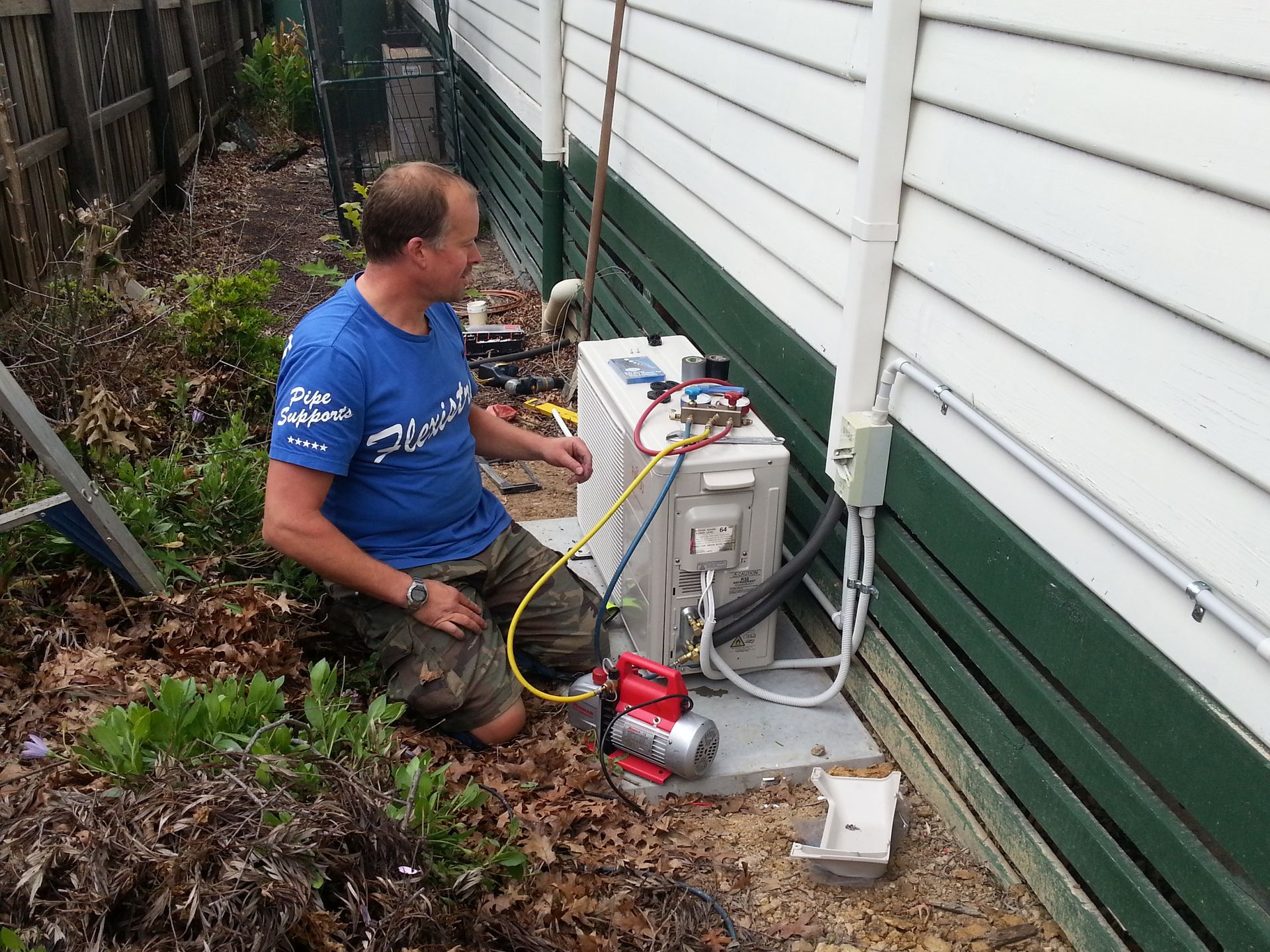 Split-system installation detail